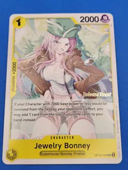 One Piece Adventure On Kami's Island Jewelry Bonney OP15-105 Release Event NM - Image 1