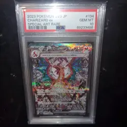 PSA 10 Charizard ex SAR 134/108 Ruler of the Black Flame Pokemon Card Japanese - Image 1