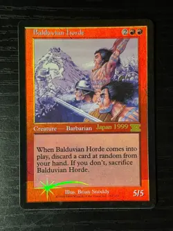 MTG Magic the Gathering Balduvian Horde Promo Foil Error NM - Free Returns! - Image 1