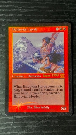 MTG Magic the Gathering Balduvian Horde Promo Foil Error NM - Free Returns! - Image 2