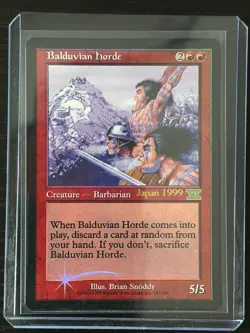 MTG Magic the Gathering Balduvian Horde Promo Foil Error NM - Free Returns! - Image 4