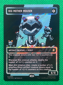 MTG Teenage Mutant Ninja Turtles- Big Mother Mouser Rare Surge Foil R0097 - Image 1