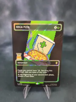 Ninja Pizza (Borderless) (Surge Foil) Commander: Teenage Mutant Ninja Turtles... - Image 1