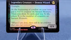 Savanti Romero, Time's Exile (Extended Art) Foil NM 267 MTG TMNT Magic Rare - Image 4