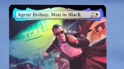 Agent Bishop, Man in Black (Extended Art) *Foil* NM - MTG TMNT TMT #258 - Image 2