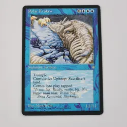 MTG Polar Kraken Magic the Gathering (89/383) Ice Age LP Blue Creature Card Vtg - Image 1