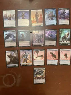 Foil Double-Sided Token Set 01 To 16 : Aetherdrift Commander MtG NM - Image 1