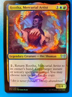 MTG 1x FOIL Rootha, Mercurial Artist 227 Strixhaven: School of Mages Magic x1 NM - Image 1