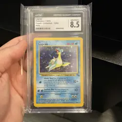 CGC 8.5 Lapras 10/62 Holo Rare - Fossil - Pokemon TCG - SHIPS FAST - Image 1