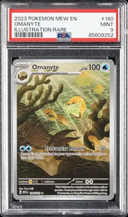 2023 POKEMON MEW EN-151 ILLUSTRATION RARE #180 OMANYTE PSA 9 - Image 1