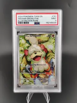 (PSA 9) Hisuian Growlithe 181/167 IR [Twilight Masquerade] Pokemon TCG - Image 1