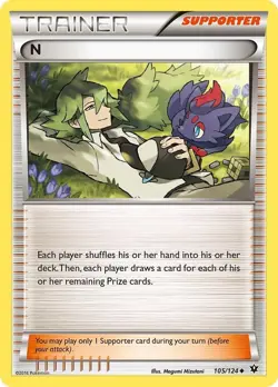 Pokemon TCG - N - 105/124 - Uncommon - XY: Fates Collide [Near Mint] - Image 1