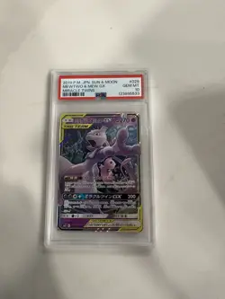 Pokemon 2019 Mewtwo & Mew GX 029/094 Miracle Twin Japanese TAG TEAM Holo PSA 10 - Image 1
