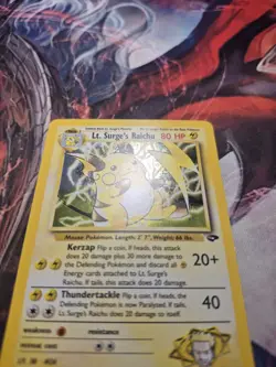 Pokemon - Lt. Surges Raichu 11/132 - Gym Challenge - Holo Rare Unlimited - LP - Image 2