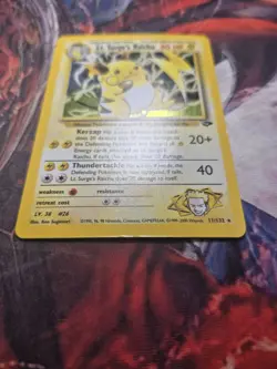 Pokemon - Lt. Surges Raichu 11/132 - Gym Challenge - Holo Rare Unlimited - LP - Image 3