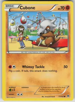 Pokemon TCG Cubone Common XY - BREAKthrough 77/162 - Image 1