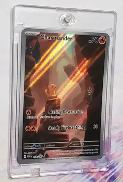 Charmander 168/165 - Pokemon 151 Illustration Rare - Full Art Holo - MINT CLEAN - Image 1