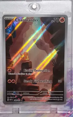 Charmander 168/165 - Pokemon 151 Illustration Rare - Full Art Holo - MINT CLEAN - Image 2