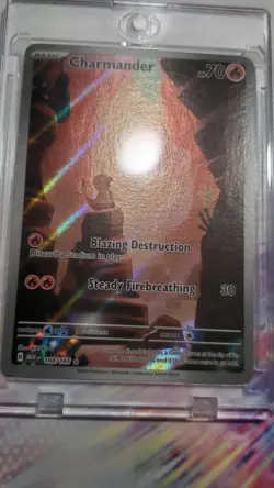 Charmander 168/165 - Pokemon 151 Illustration Rare - Full Art Holo - MINT CLEAN - Image 4