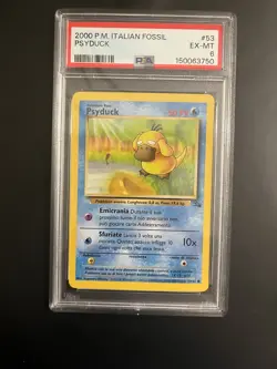 Nintendo Psyduck 53/62 Fossil Unlimited Regular Italian PSA 6 Pokemon TCG - Image 1