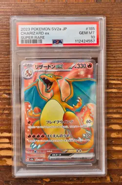 PSA 10 Charizard ex SR Super Rare 185/165 Japanese sv2a Pokemon Card Game 151 - Image 1