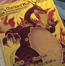 X 1 Charizard VMAX Charizard Gold Foil SV107/SV122 Fan Art - Image 1