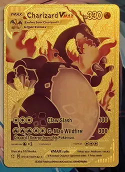X 1 Charizard VMAX Charizard Gold Foil SV107/SV122 Fan Art - Image 2