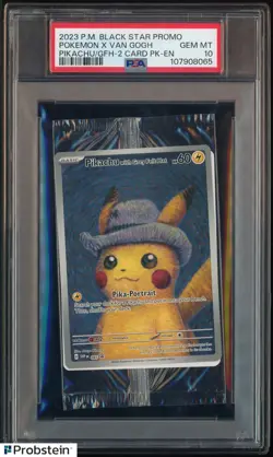 Pokemon Pikachu with Grey Felt hat Van Gogh 085 Graded Sealed Promo PSA 10 - Image 1