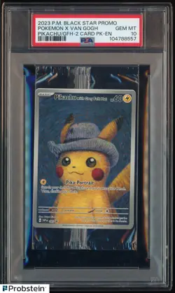 Pokemon Pikachu with Grey Felt hat Van Gogh 085 Graded Sealed Promo PSA 10 - Image 1