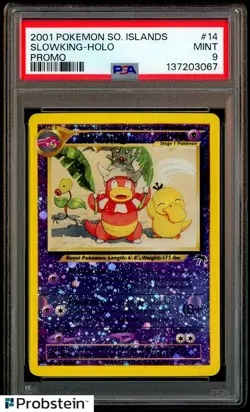 2001 Pokemon SO. Islands #14 Slowking Holo Promo PSA 9 MINT - Image 1