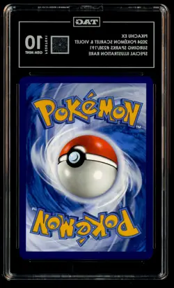 2024 Pokemon Surging Sparks Special Illustration Rare #238 Pikachu ex TAG 10 - Image 3