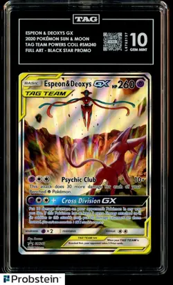 2020 Pokemon S & M Tag Team Powers Col SM240 Espeon & Deoxys Gx Rank 1 TAG 10 - Image 1