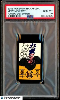 2013 Pokemon Hanafuda Kanto December Mew & Mewtwo PS A10 GEM MINT - Image 1