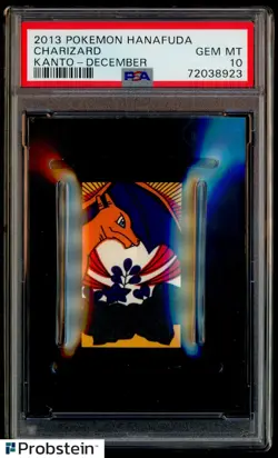 2013 Pokemon Hanafuda Kanto December Charizard PS A10 GEM MINT - Image 1