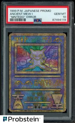 1999 Pokemon Japanese Promo Ancient Mew I Nintedo Error PSA 10 GEM MINT - Image 1