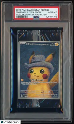 Pokemon Pikachu with Grey Felt hat Van Gogh 085 Graded Sealed Promo PSA 10 - Image 1