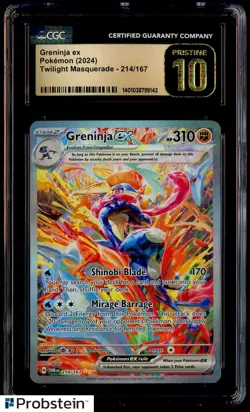 2024 Pokemon Twilight Masquerade #214/167 Greninja Ex CGC 10 PRISTINE - Image 1