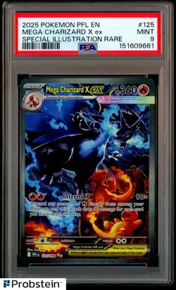 #2 2025 Pokemon PFL En Special Illustration Rare #125 Mega Charizard X Ex PSA 9 - Image 1