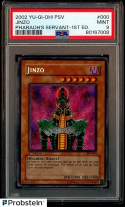 2002 Yu-Gi-Oh! PSV Pharaoh's Servant 1st Ed #000 Jinzo PSA 9 MINT - Image 1