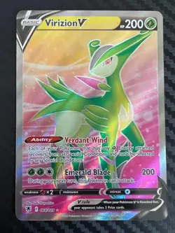 Pokemon TCG Virizion V 164/189 Swsh10: Astral Radiance Full Art Holo NM - Image 1