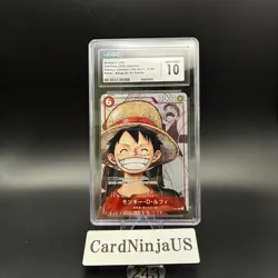 CGC 10 GEM MINT Monkey D. Luffy (Parallel) P-001 P 25th Edition - ONE PIECE Card - Image 1