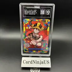 TAG PRISTINE 10 (990) Luffy P-110 Premium Card Collection ONE PIECE DAY 369 - Image 1