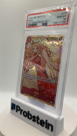 2024 One Piece Chinese 1st Anniversary Set OP01-016 Nami Serial PSA 10 GEM MINT - Image 2