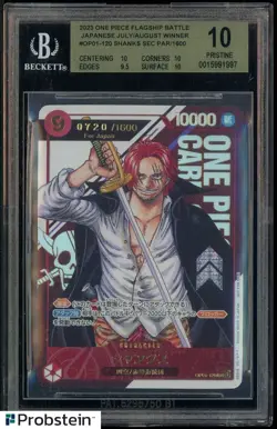 2023 One Piece Flagship Battle Winner JPN OP01-120 Shanks Serial /1600 BGS 10 - Image 1