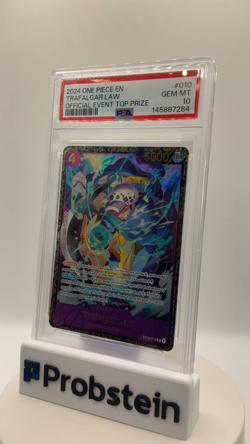 2024 One Piece EN Official Event Top Prize #010 Trafalgar Law PSA 10 GEM MINT - Image 2