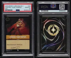 2023 Disney Lorcana - The First Chapter 1 Foil Control Your Temper! #26 PSA 10 - Image 3