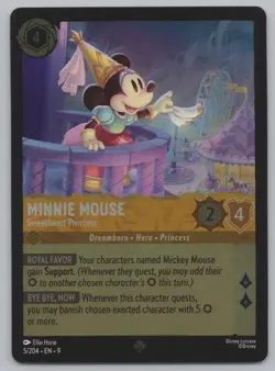 Disney Lorcana Cold Foil - Minnie Mouse - Sweetheart Princess 5/204 - Fabled - Image 1