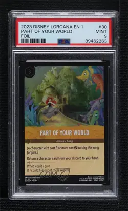 2023 Disney Lorcana - The First Chapter 1 Foil Part of Your World #30 PSA 9 MINT - Image 1