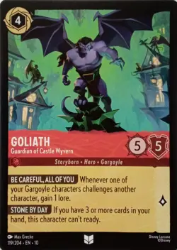 119/204 GOLIATH GUARDIAN OF CASTLE WYVERN EN10 UNCOMMON DISNEY LORCANA - Image 1