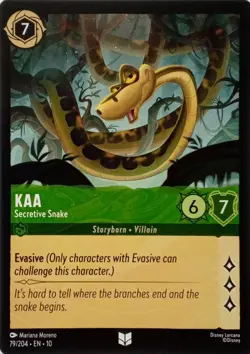 79/204 KAA SECRETIVE SNAKE EN10 UNCOMMON DISNEY LORCANA - Image 1